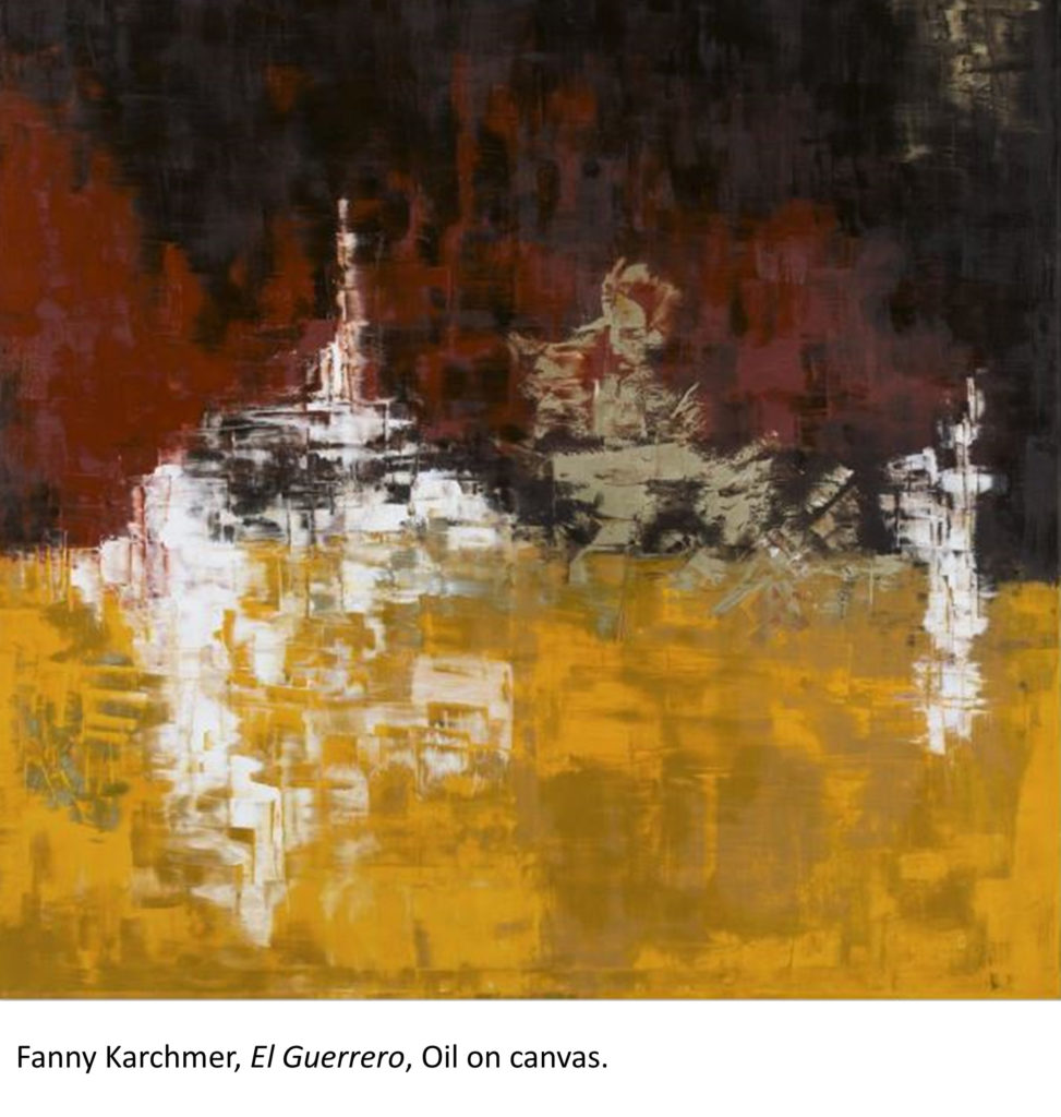 Fanny Karchmer, El Guerrero, Oil on canvas.