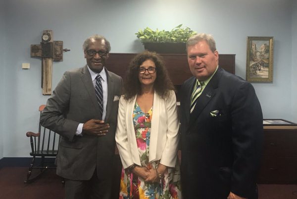 Dave with Catholic Miami Superintendent Kim Pryzbylski & Assistant Superintendent Donald Edwards - 2019-07-09