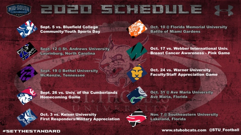 Bobcat Football Announces 2020 Schedule - St. Thomas University News