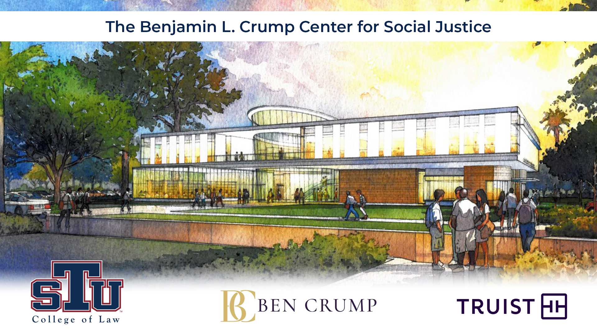 An artists rendering of the upcomming Benjamin L. Crump Center