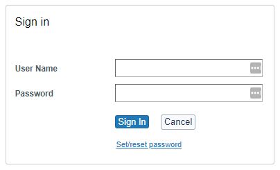 Library sign in screenshot