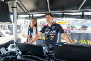 Maria Ferreira and MSR engineer