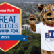 Great Colleges to Work For badge and Bobcat