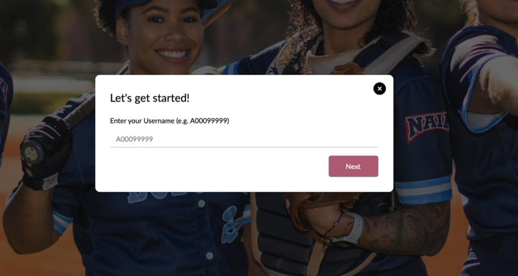 A screenshot of STU MyBobcat's username input prompt.
