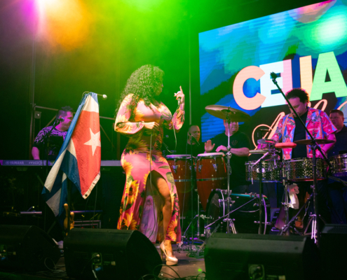 Celia Cruz All-Stars on stage during Havana Nights