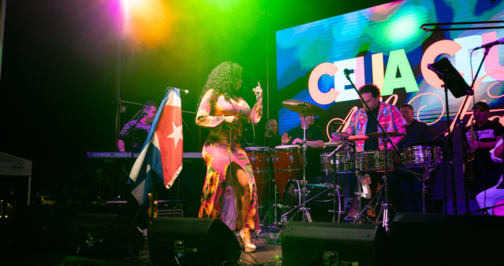 Celia Cruz All-Stars on stage during Havana Nights