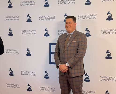 Justin Fisher being photographed