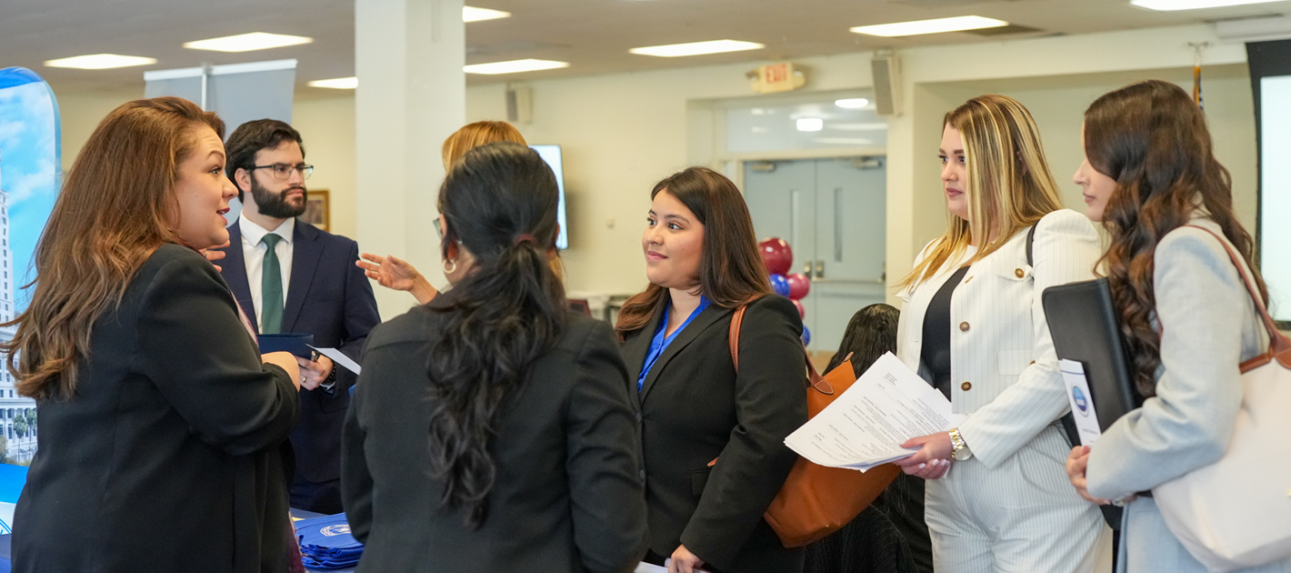 STU Law students attending Career Fair