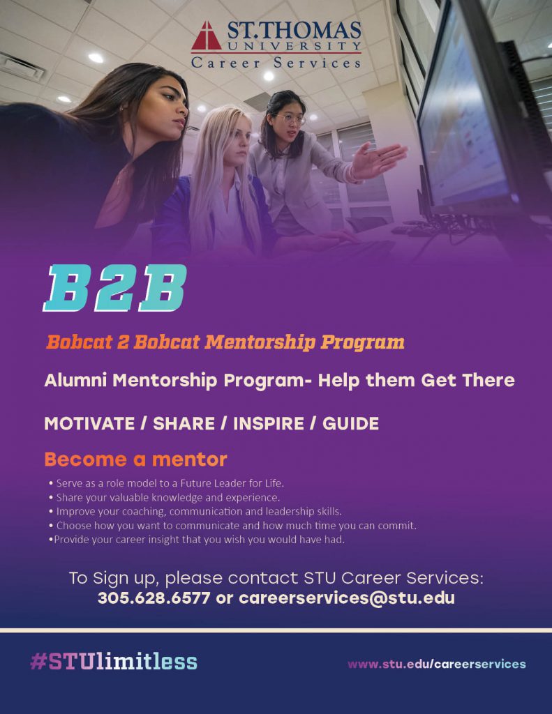 Flyer for Bobcat Mentorship Program